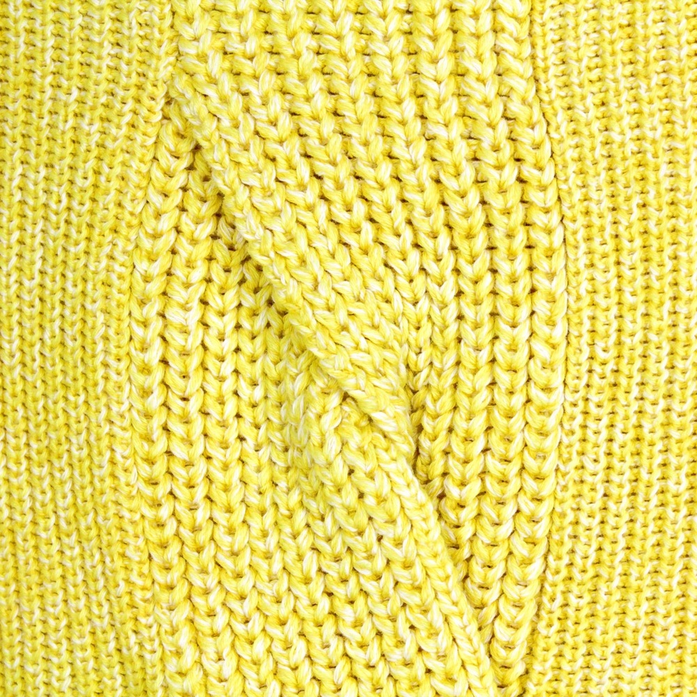 Talbots Daffodil Yellow Cotton Medium Knit Sweater - Picture 7 of 8